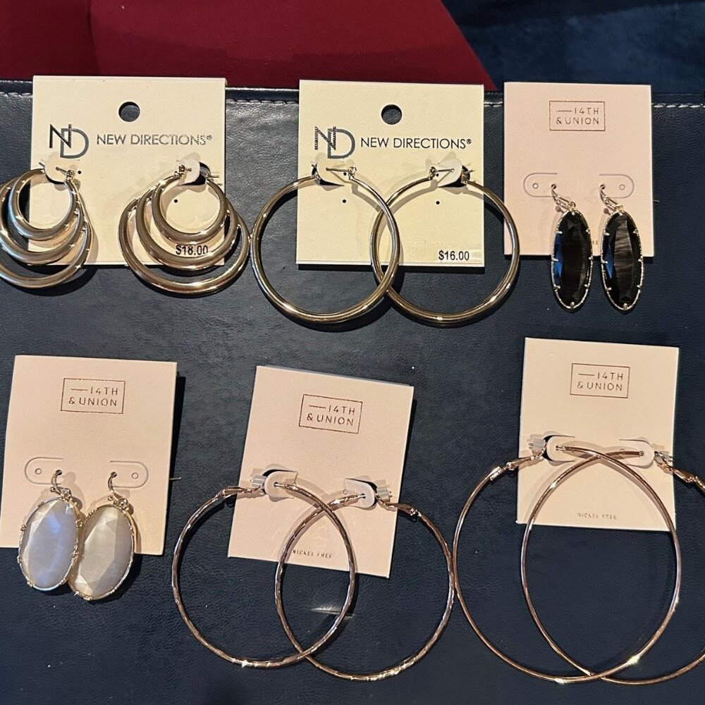 New Directions / 14th & Union Earrings (6 pairs)